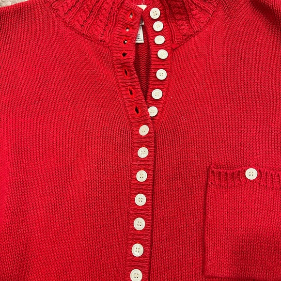 Vintage red button down sweater - Picture 2 of 5